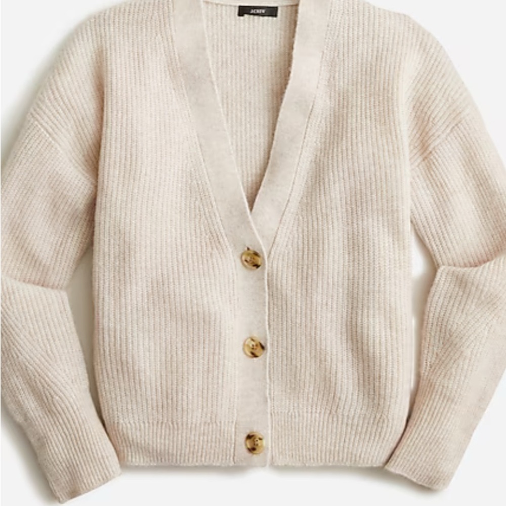 J.Crew Ribbed V-neck cardigan sweater XL NWT